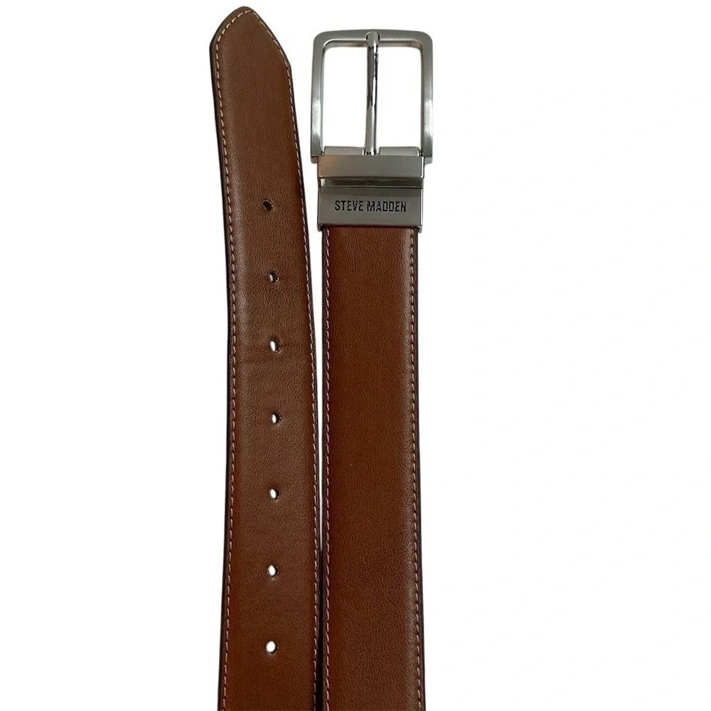 Steve Madden Men's Leather‎ Belt Black Brown Size 38/40